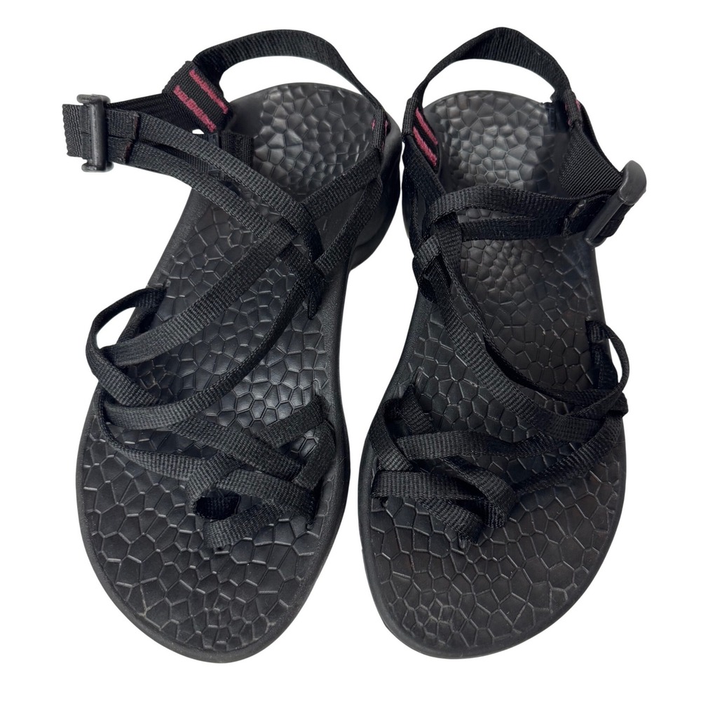 Chaco Z Volv 2 Womens Black Strappy Toe‎ Loop Hiking Sandals Size 7